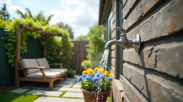 Créer un espace extérieur fonctionnel grâce au robinet mural extérieur